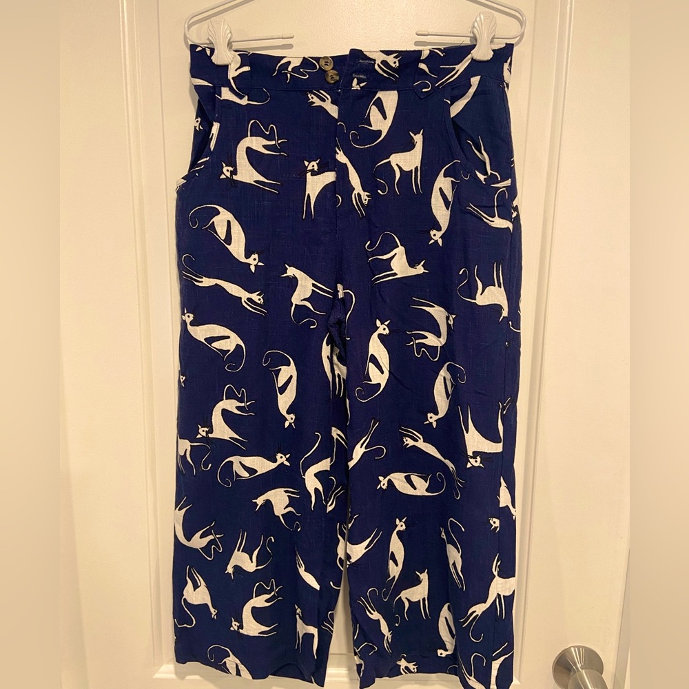 Linen gaucho cat pants